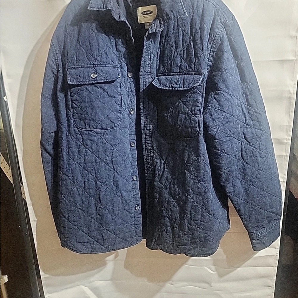 Old Navy Quilted Navy Blue Shacket Jacket